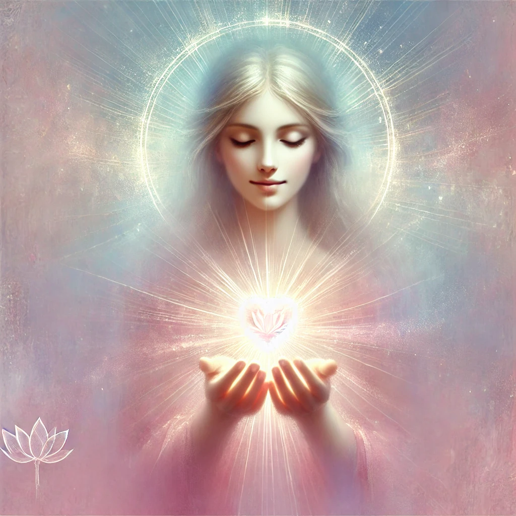 Pastel colors, women offering light